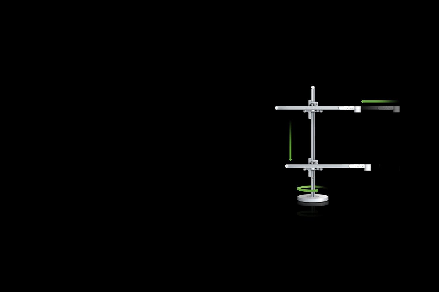 Graphic of light's flexible positioning